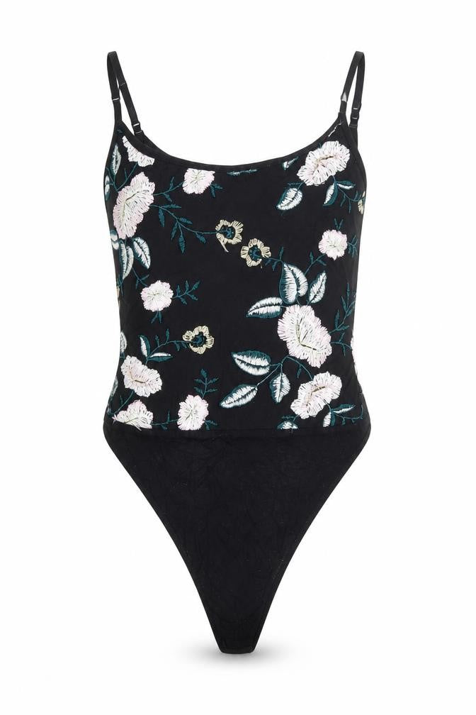 New Look Womens Black Flecked Polyester Unitard One-Piece Size 6
