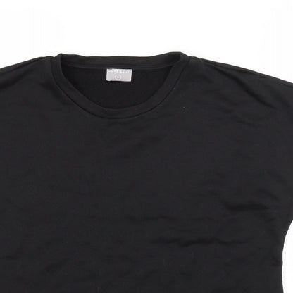 JEFF & CO Womens Black  Polyester Basic T-Shirt Size 10 Crew Neck