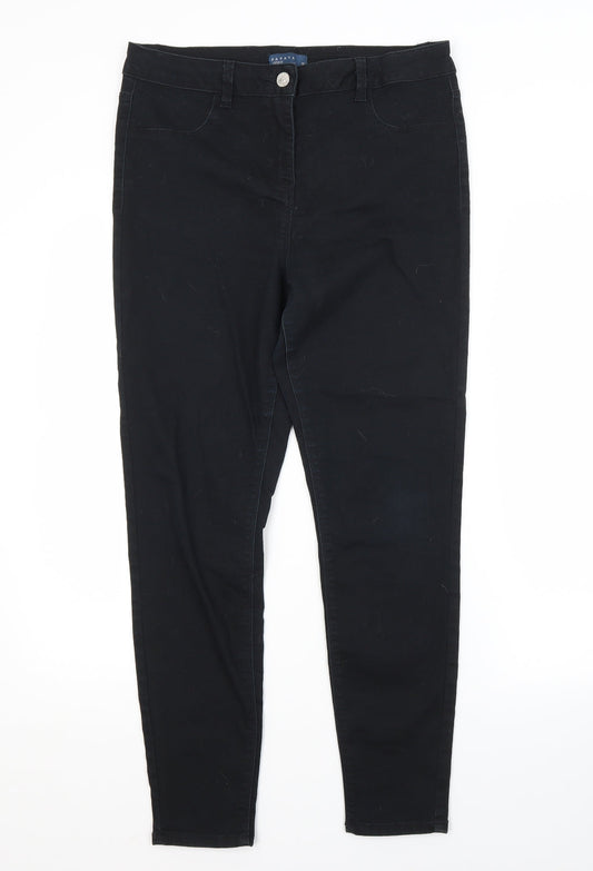 Papaya Womens Blue  Cotton Skinny Jeans Size 12 L20 in Regular