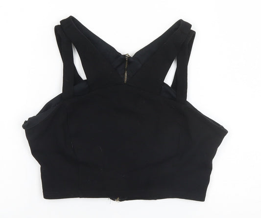 New Look Womens Black  Viscose Basic Tank Size 10 High Neck