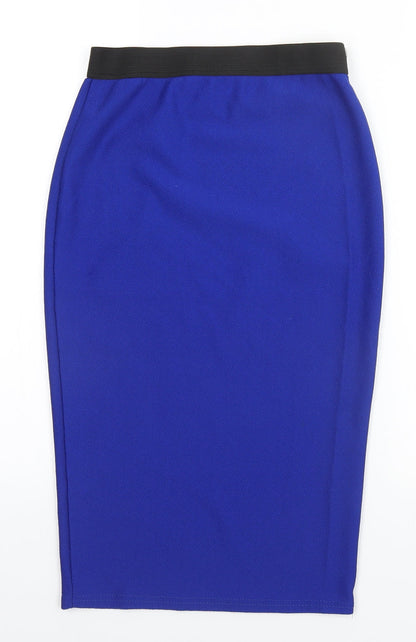Select Womens Blue  Polyester Straight & Pencil Skirt Size 8