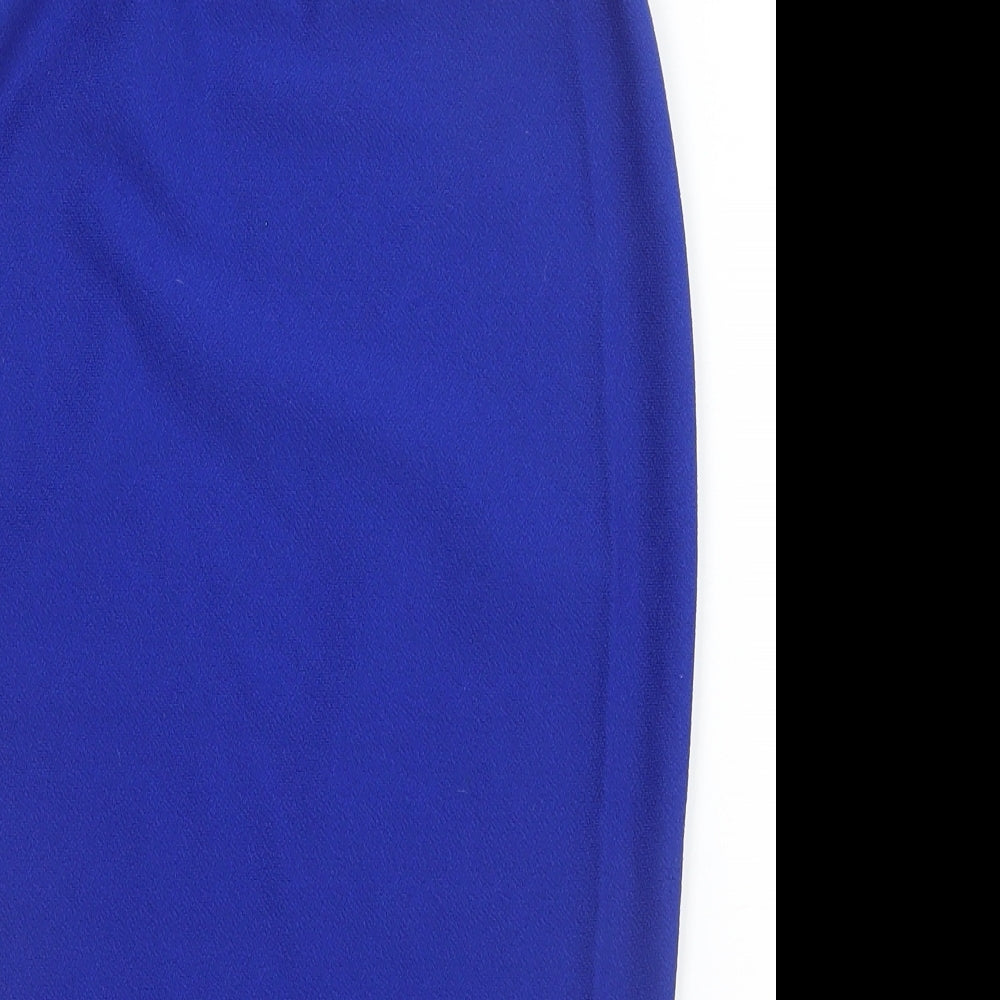 Select Womens Blue  Polyester Straight & Pencil Skirt Size 8