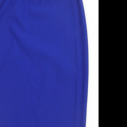 Select Womens Blue  Polyester Straight & Pencil Skirt Size 8