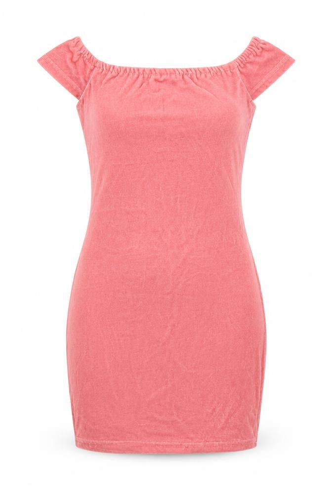 SheIn Womens Pink  Polyester Pencil Dress  Size S Square Neck