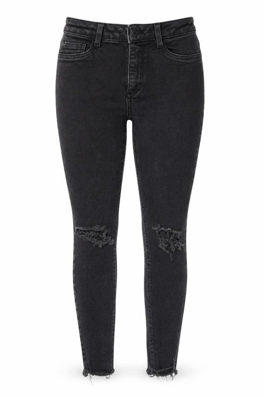 New Look Womens Grey  Cotton Skinny Jeans Size 8 L26 in Regular