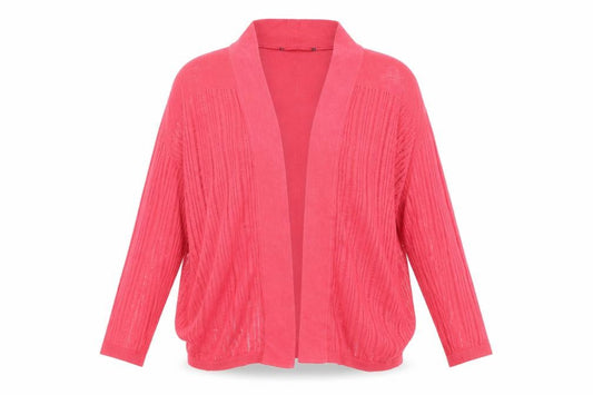 Preworn Womens Pink Round Neck  Cotton Cardigan Jumper Size M