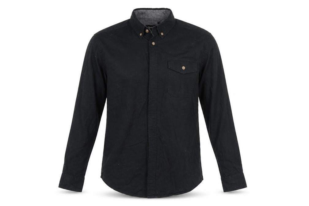 Industrialize Mens Black  Cotton  Button-Up Size M Collared
