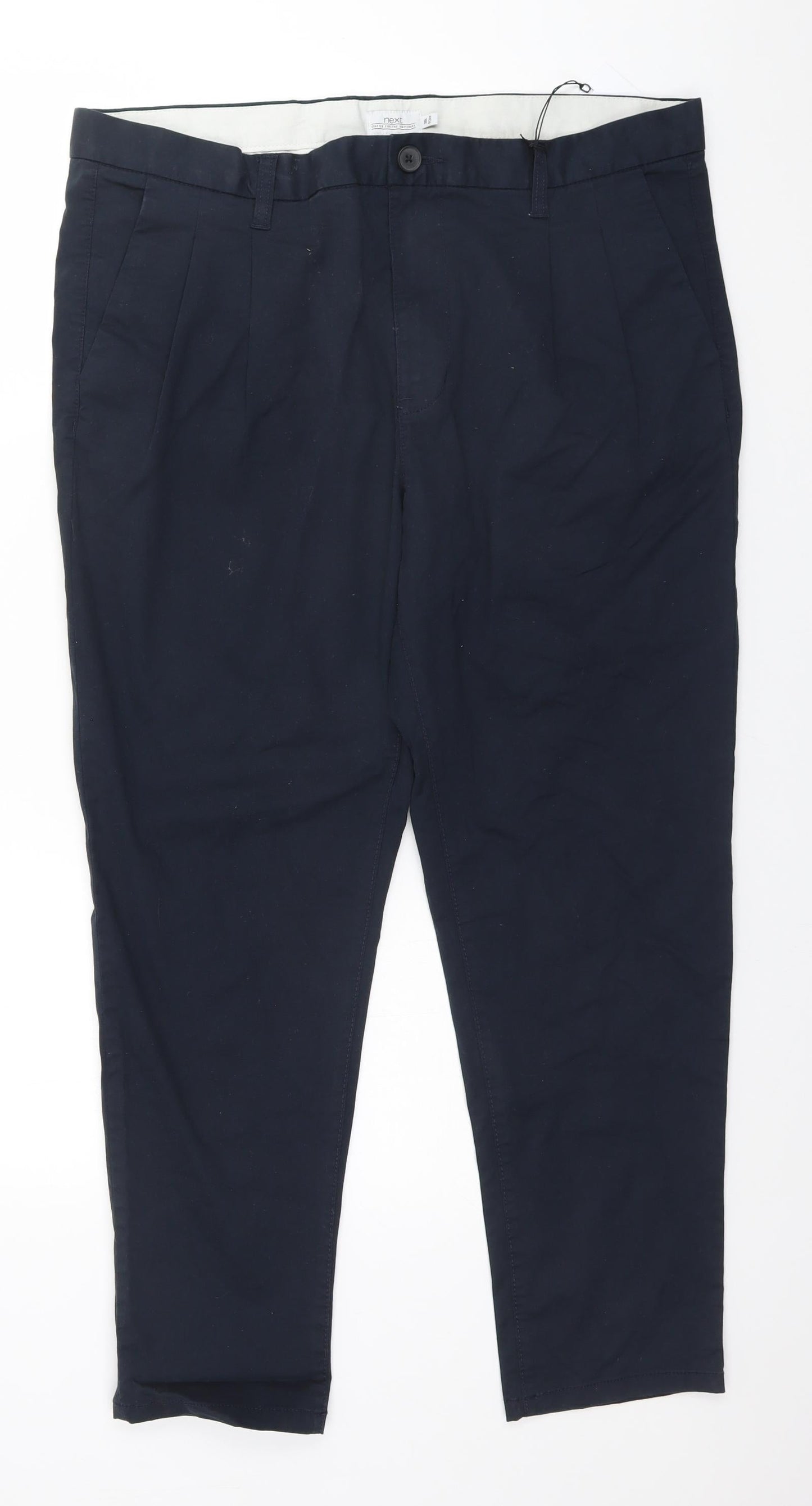 NEXT Womens Blue  Cotton Trousers  Size 36 L28 in Regular