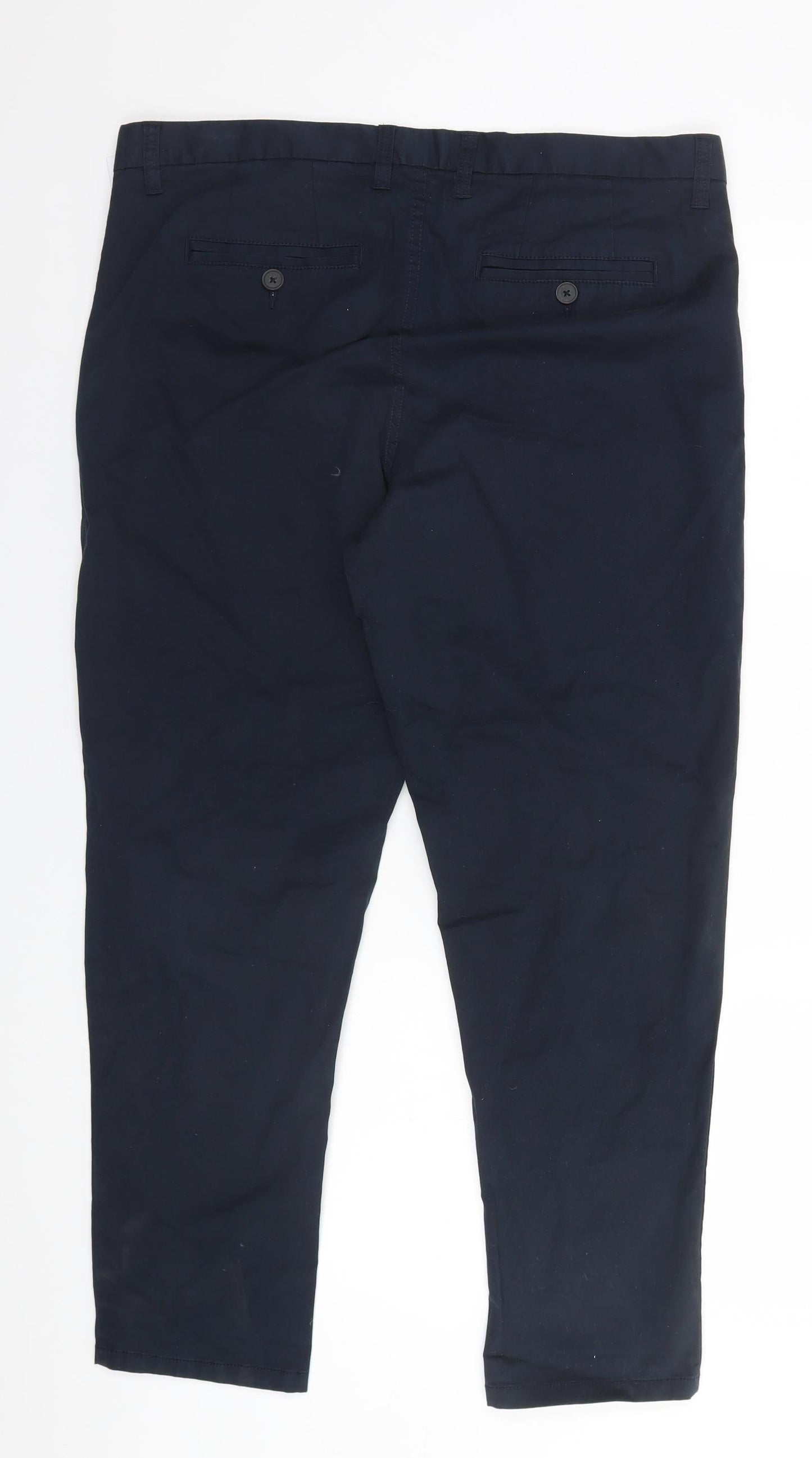 NEXT Womens Blue  Cotton Trousers  Size 36 L28 in Regular