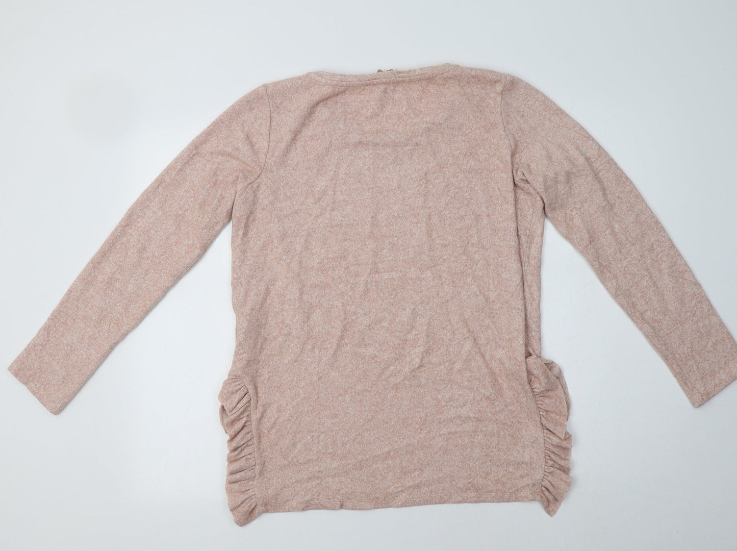 NEXT Womens Pink Crew Neck  Viscose Pullover Jumper Size 10