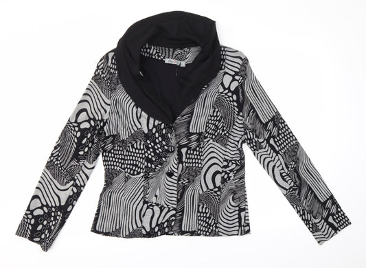Oscar B Womens Grey V-Neck  Viscose Cardigan Jumper Size 10