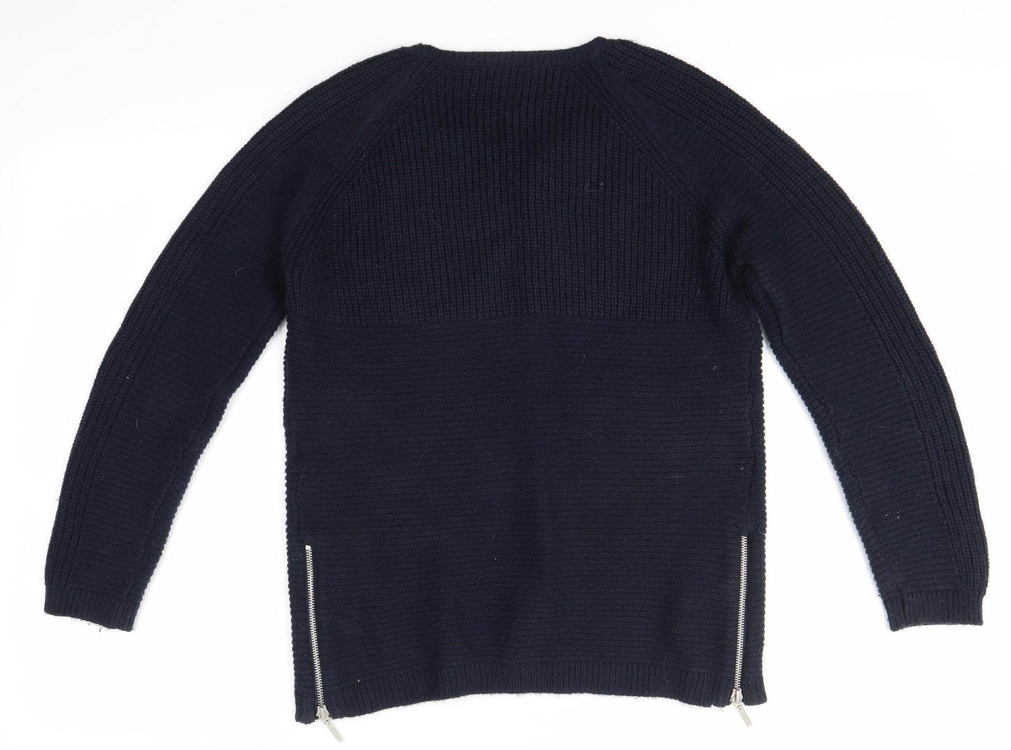 Debenhams Womens Blue Round Neck  Acrylic Pullover Jumper Size 6