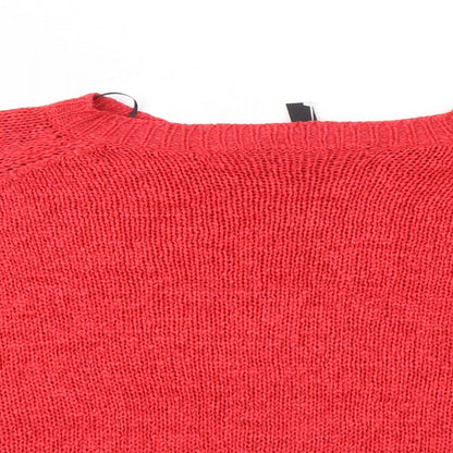 Rainbow Womens Red Round Neck  Acrylic Pullover Jumper Size M