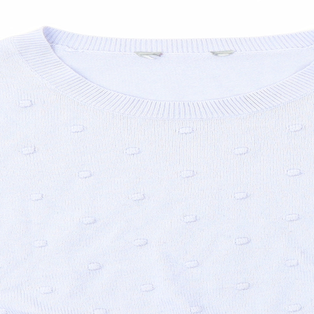 Dorothy Perkins Womens Purple Round Neck  Acrylic Pullover Jumper Size 6