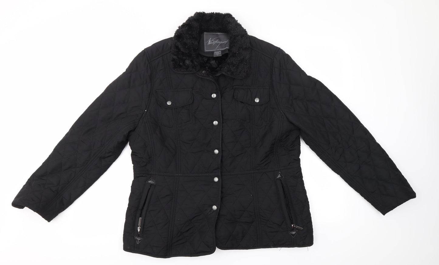 Weatherproof Womens Black   Overcoat Coat Size L