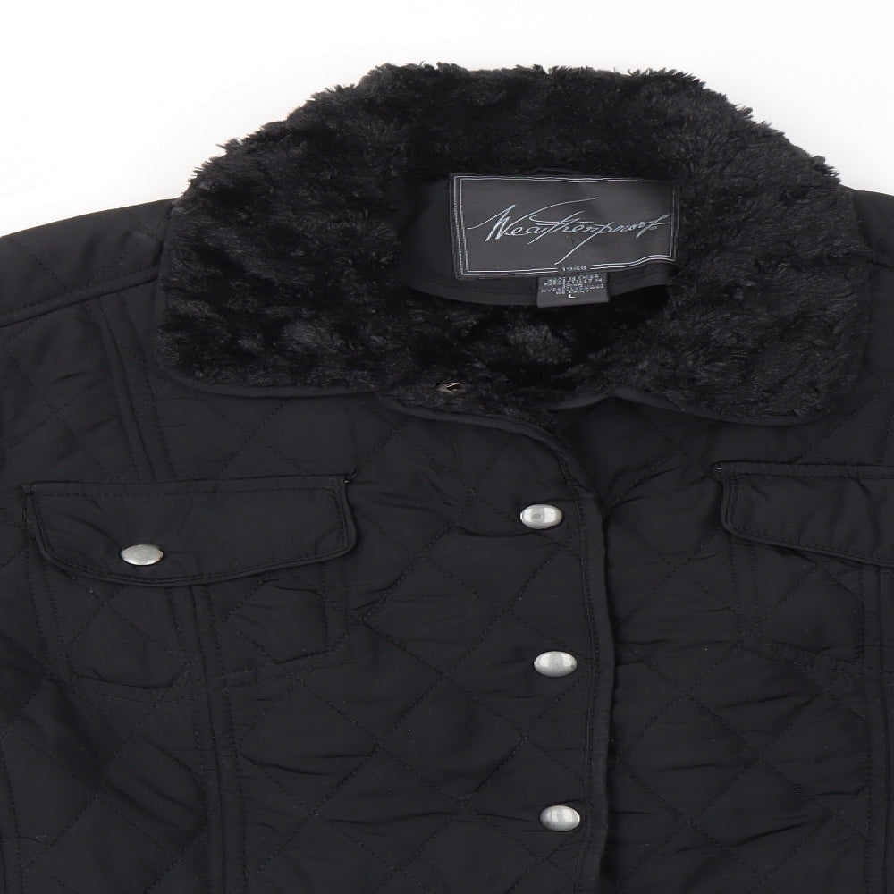 Weatherproof Womens Black   Overcoat Coat Size L