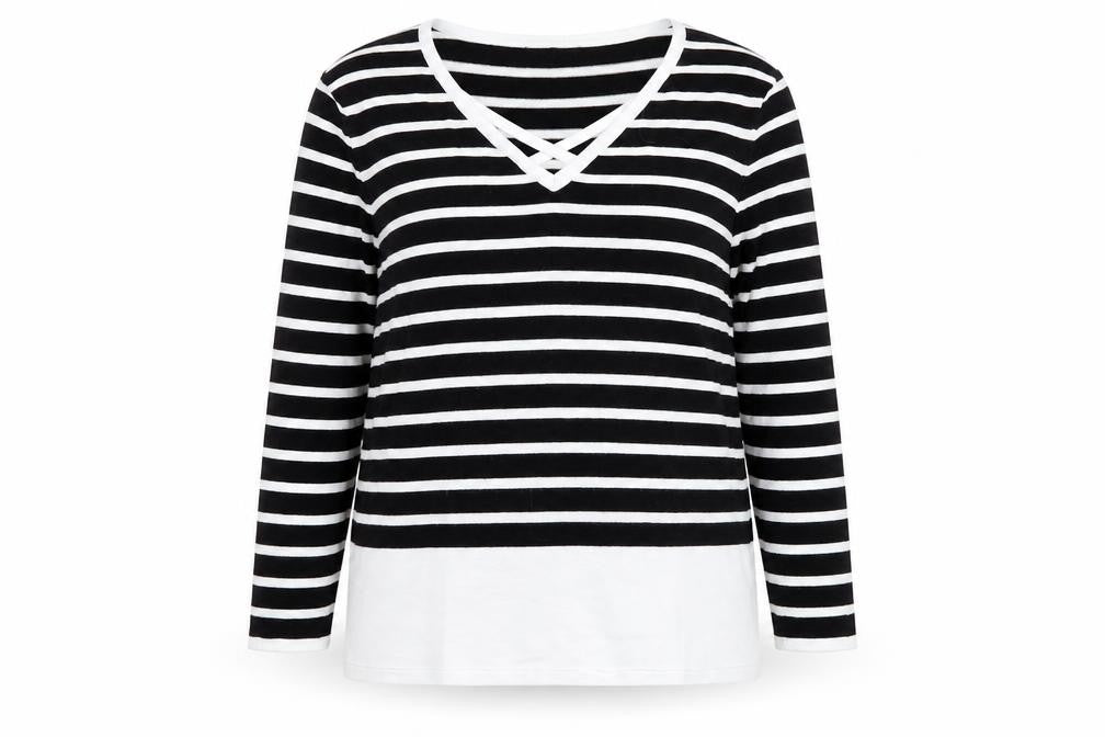 Cable & Gauge Womens Multicoloured Round Neck Striped Viscose Pullover Jumper Size XL