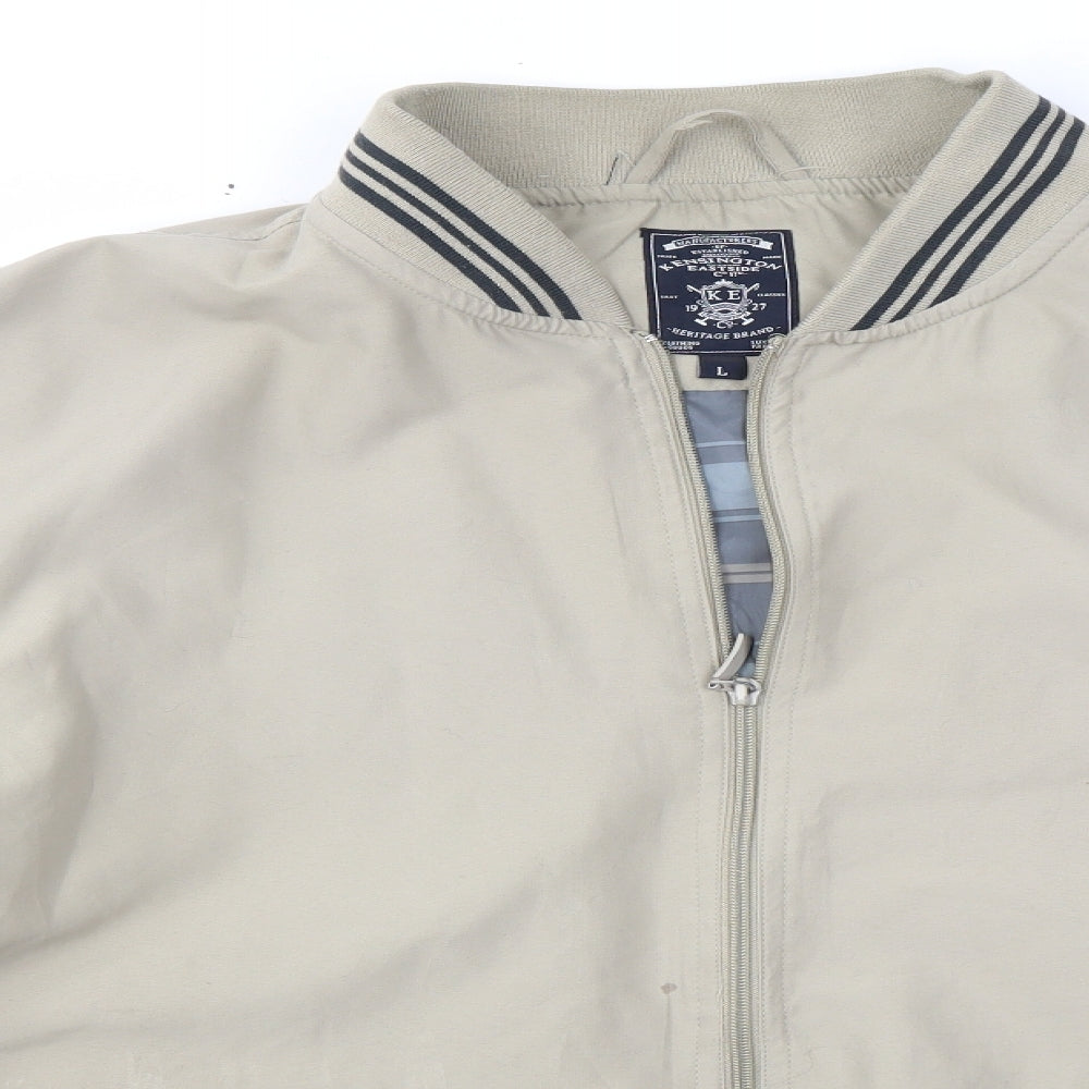 Kensington Mens Beige   Overcoat Coat Size L