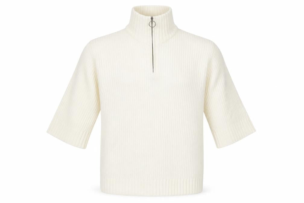 H&M Mens Ivory High Neck  Acrylic Pullover Jumper Size S