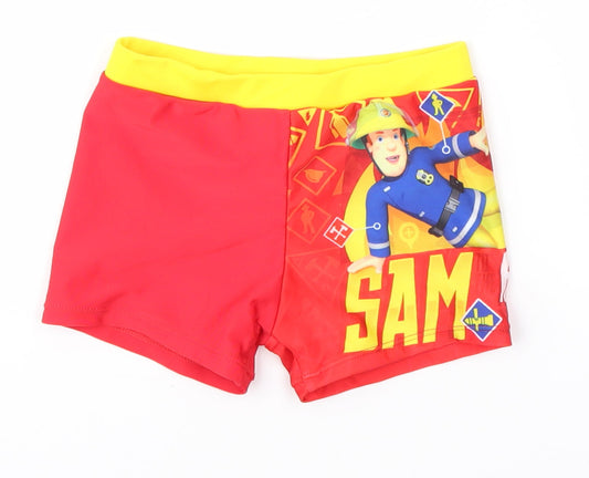 Fireman Sam Boys Multicoloured  Polyester Sweat Shorts Size 3-4 Years  Regular