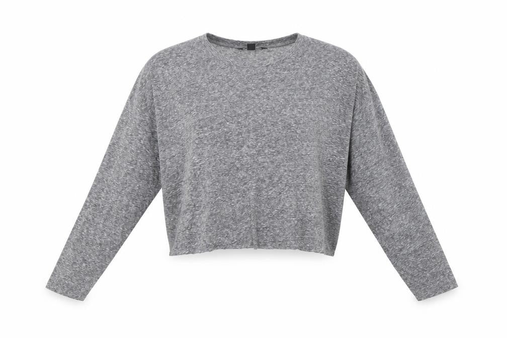 New Look Womens Grey  Polyester Basic Blouse Size 10 Round Neck