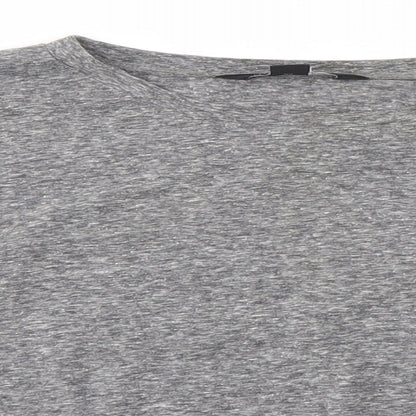 New Look Womens Grey  Polyester Basic Blouse Size 10 Round Neck