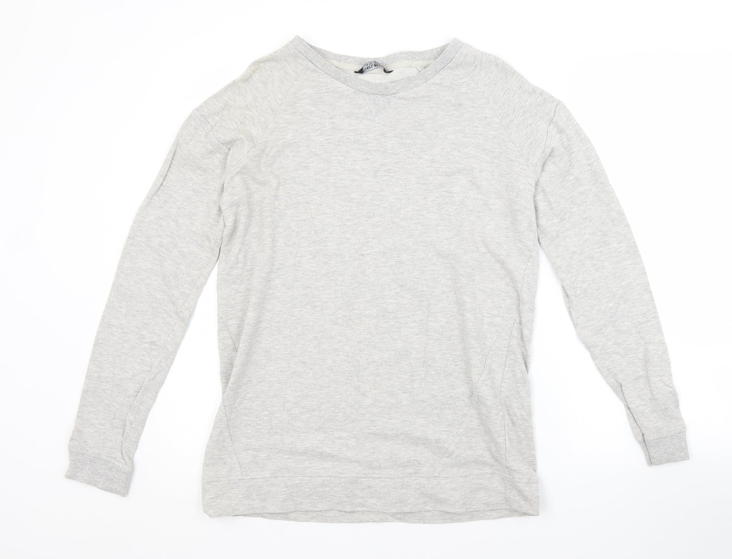 Select Womens Grey Crew Neck  Cotton Pullover Jumper Size 14