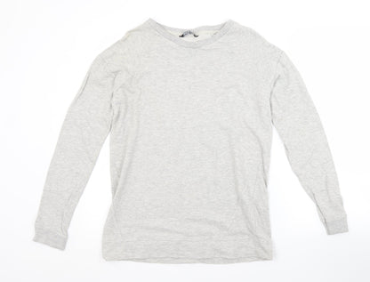 Select Womens Grey Crew Neck  Cotton Pullover Jumper Size 14