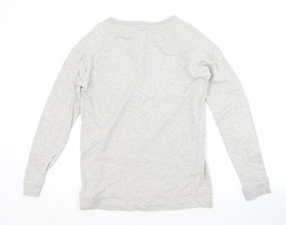 Select Womens Grey Crew Neck  Cotton Pullover Jumper Size 14