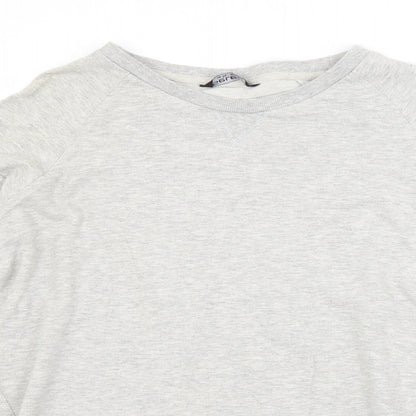 Select Womens Grey Crew Neck  Cotton Pullover Jumper Size 14
