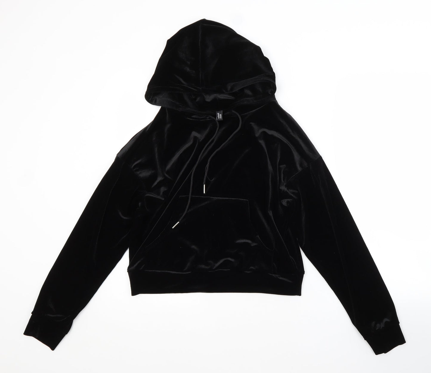 Nobody's Child Womens Black  Polyester Pullover Hoodie Size 8