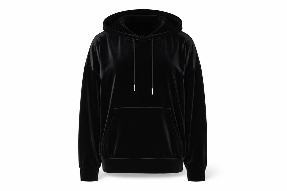 Nobody's Child Womens Black  Polyester Pullover Hoodie Size 8