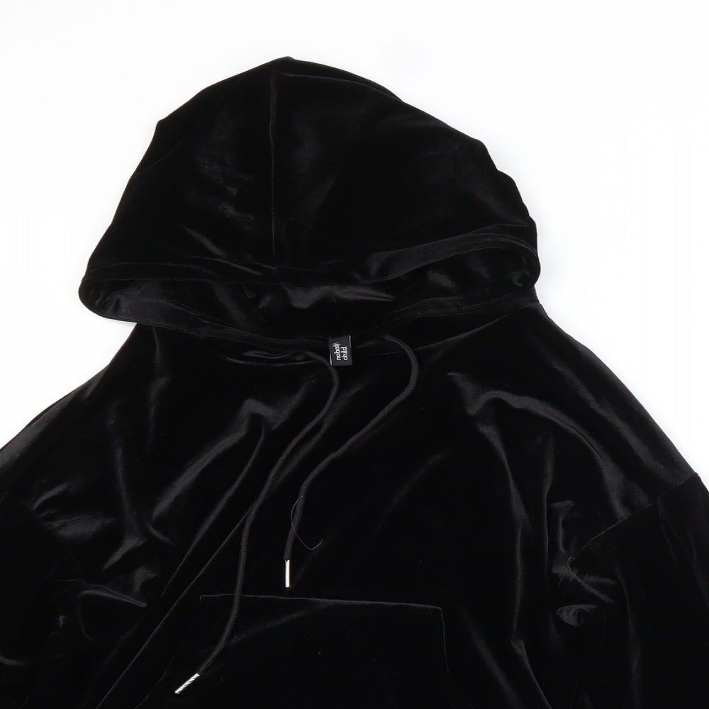 Nobody's Child Womens Black  Polyester Pullover Hoodie Size 8