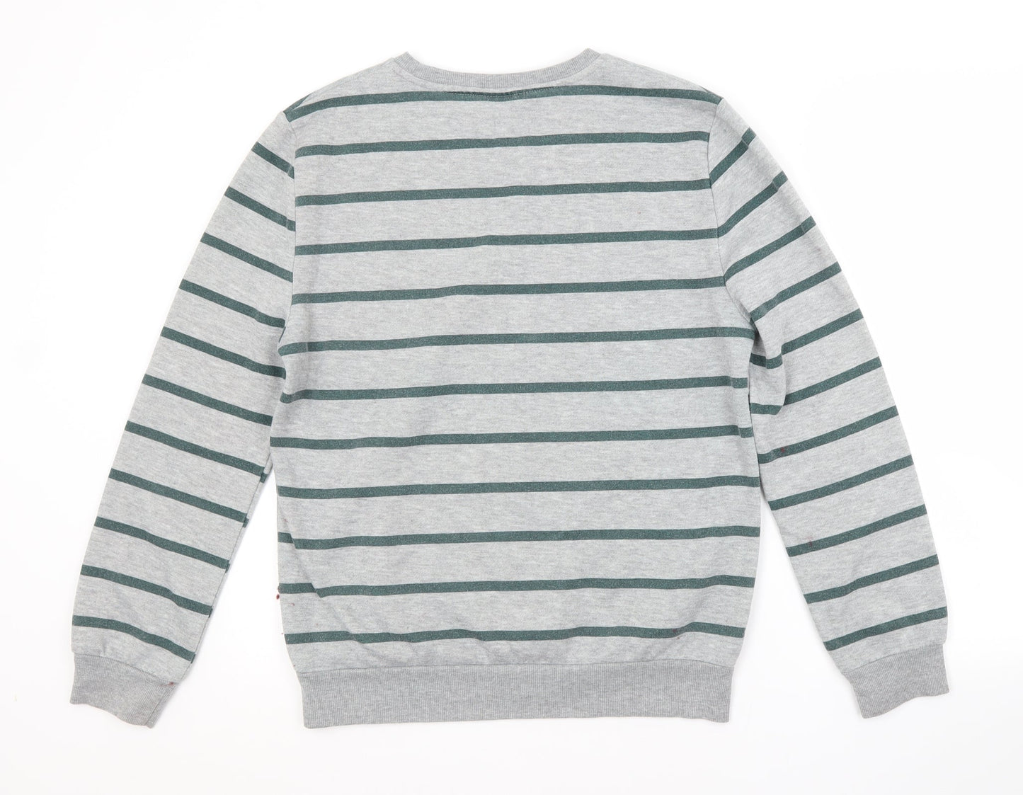 Primark Womens Grey Striped Polyester Pullover Sweatshirt Size 10   - HARRY POTTER