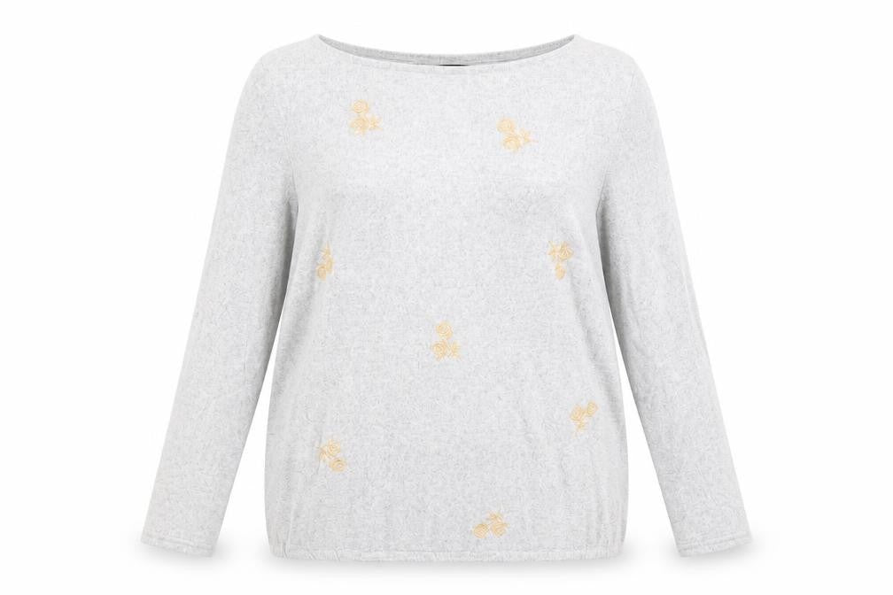 Preworn Womens Grey Boat Neck  Polyester Pullover Jumper Size 14