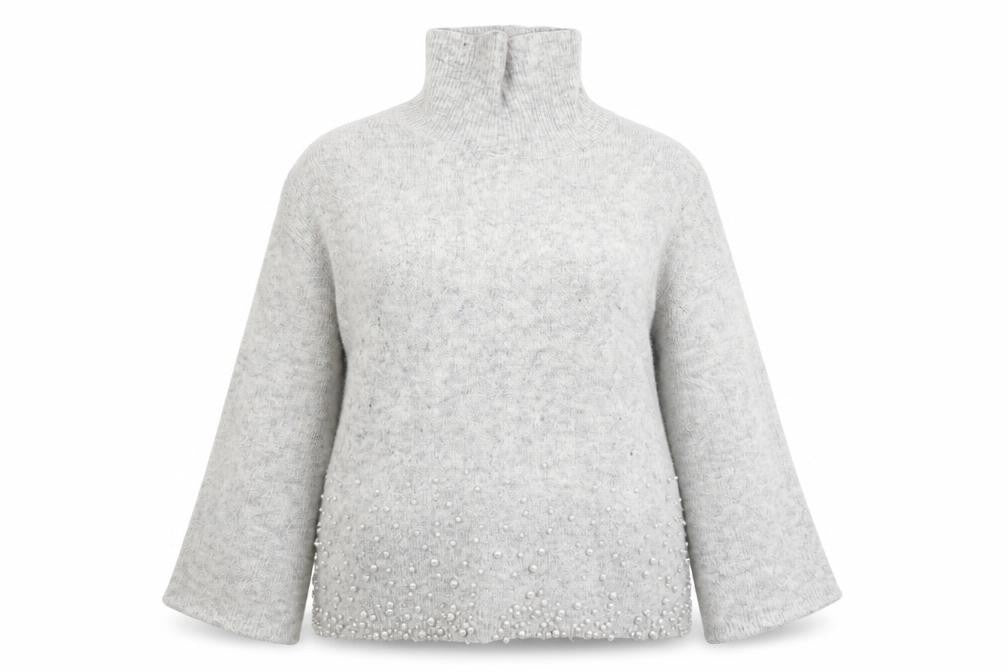 NEXT Womens Grey Roll Neck  Acrylic Pullover Jumper Size 16
