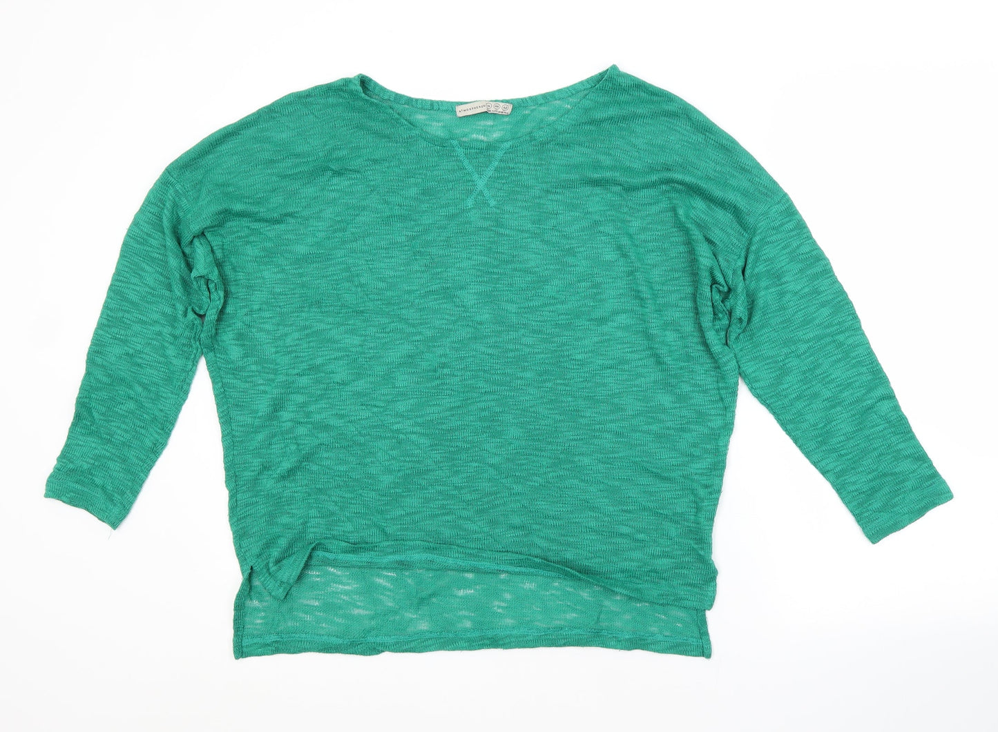 Atmosphere Womens Green Boat Neck  Polyester Pullover Jumper Size 16