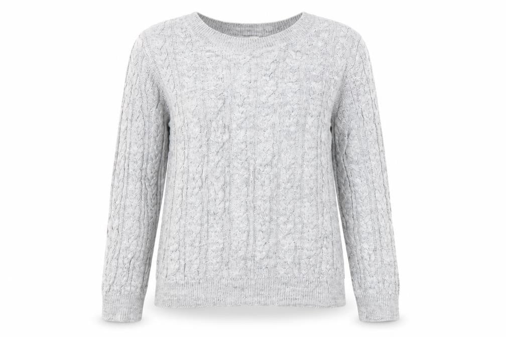 H&M Womens Grey Crew Neck  Acrylic Pullover Jumper Size M
