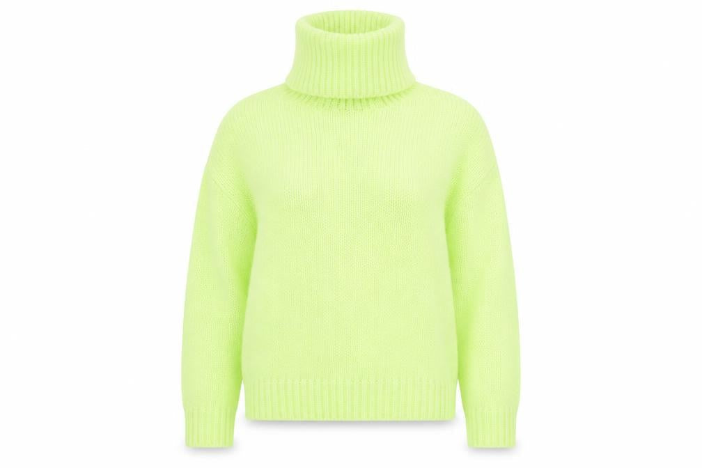 PRETTYLITTLETHING Womens Green Roll Neck  Acrylic Pullover Jumper Size L