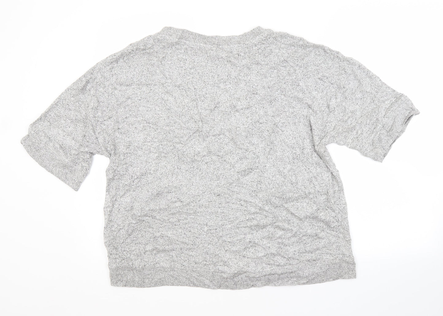 F&F Womens Grey Crew Neck  Viscose Pullover Jumper Size 14