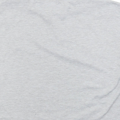 Misspap Womens Grey  Polyester Basic Blouse Size M Crew Neck