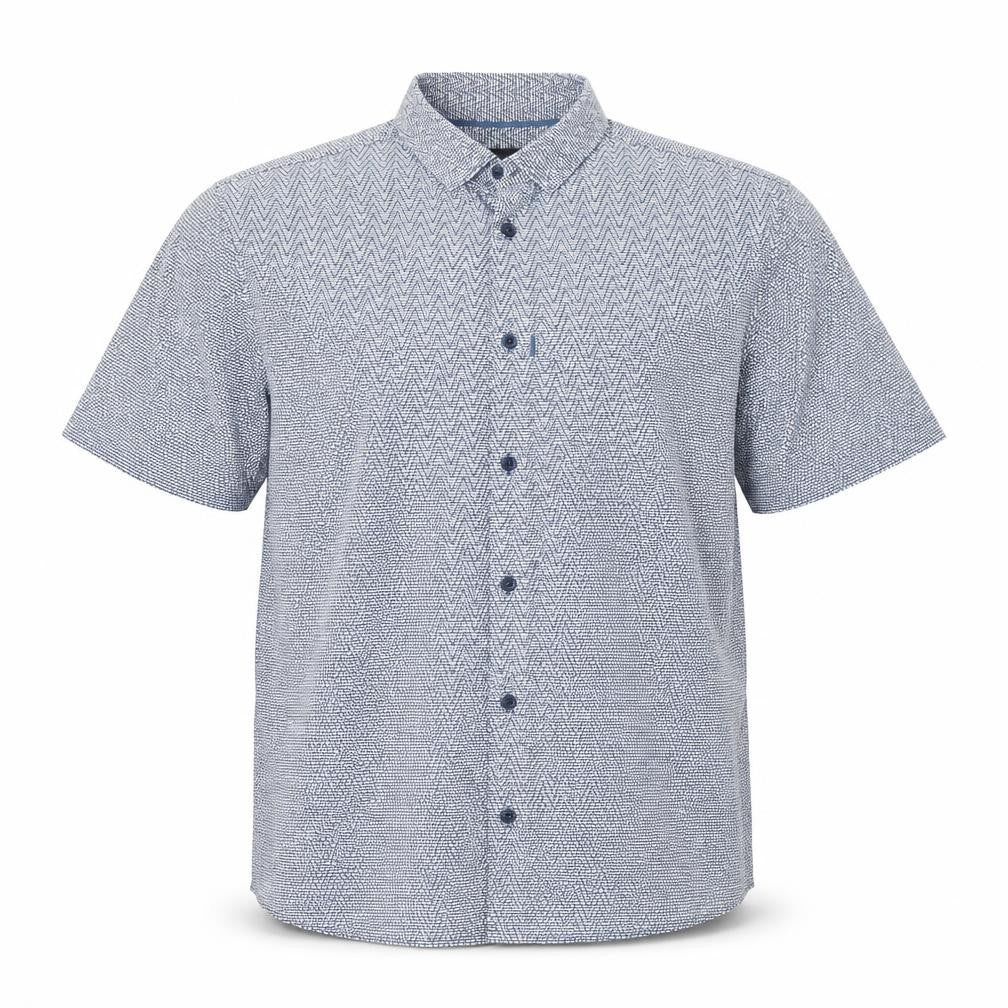 SILVER EIGHT Mens Blue Argyle/Diamond Cotton  Button-Up Size M Collared