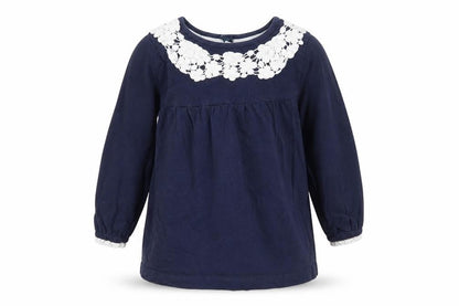 Crafted Girls Blue  Cotton T-Shirt Dress  Size 12-18 Months Round Neck