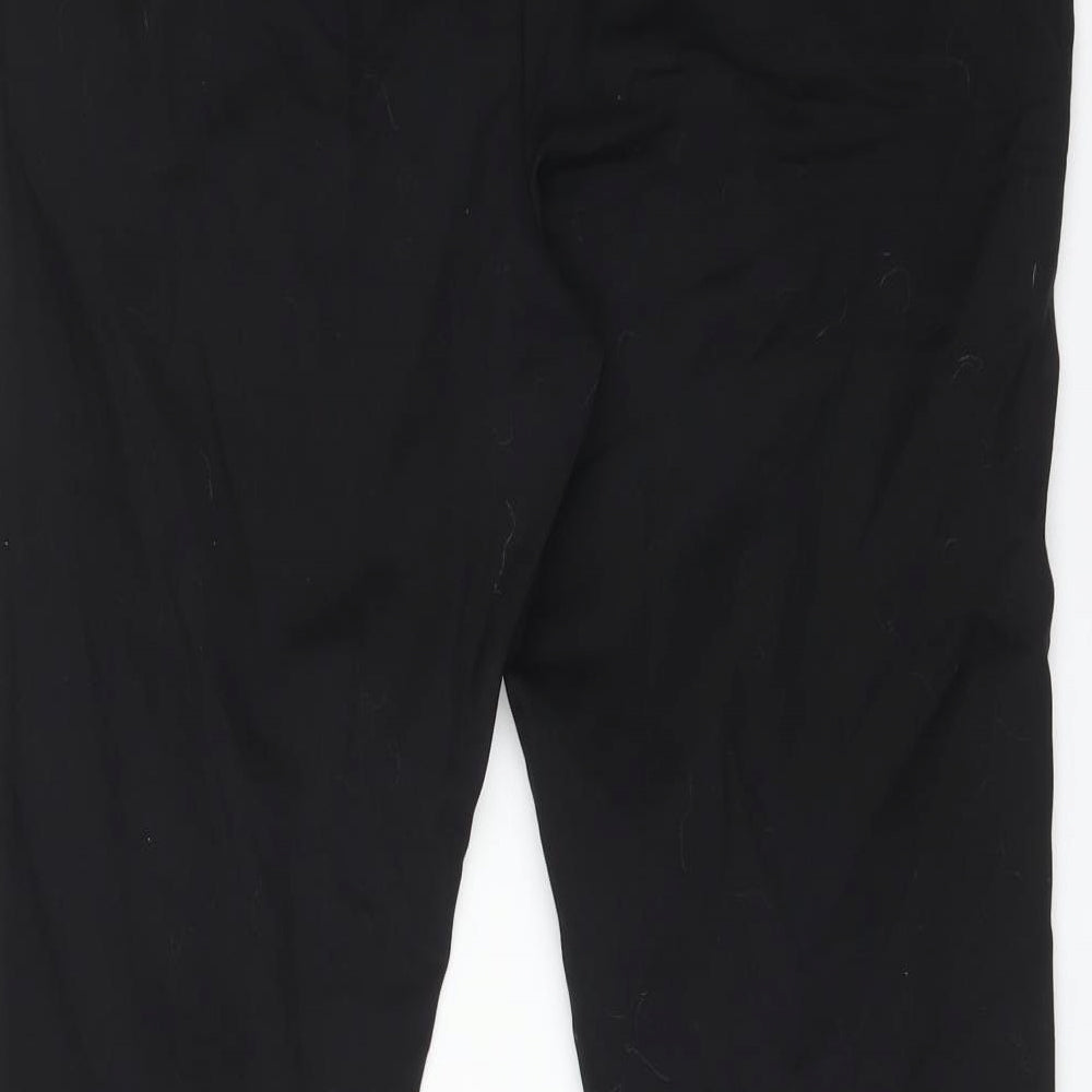 Very Womens Black  Cotton Dress Pants Trousers Size 12 L26 in Regular
