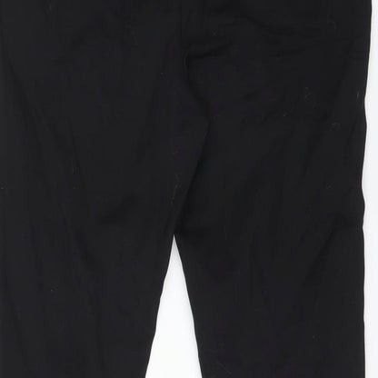 Very Womens Black  Cotton Dress Pants Trousers Size 12 L26 in Regular