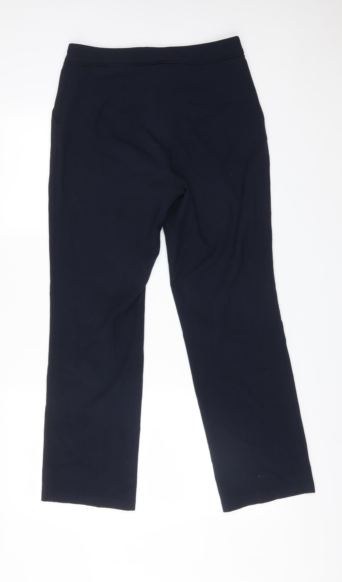 M&S Womens Blue  Polyester Dress Pants Trousers Size 10 L28 in Regular