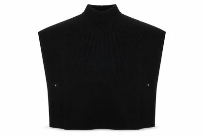 Love Knitwear Womens Black   Jacket Poncho Size M