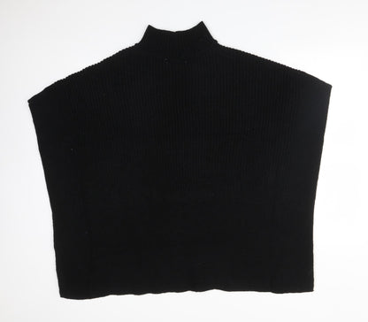 Love Knitwear Womens Black   Jacket Poncho Size M