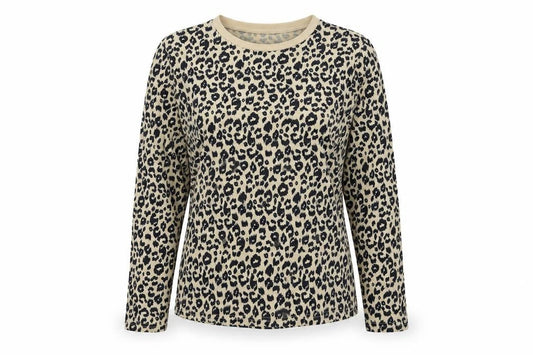 Blooming Jelly Womens Multicoloured Animal Print Viscose Basic T-Shirt Size M Round Neck
