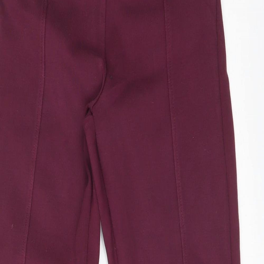 M&S Womens Purple  Viscose  Leggings Size 8 L27 in